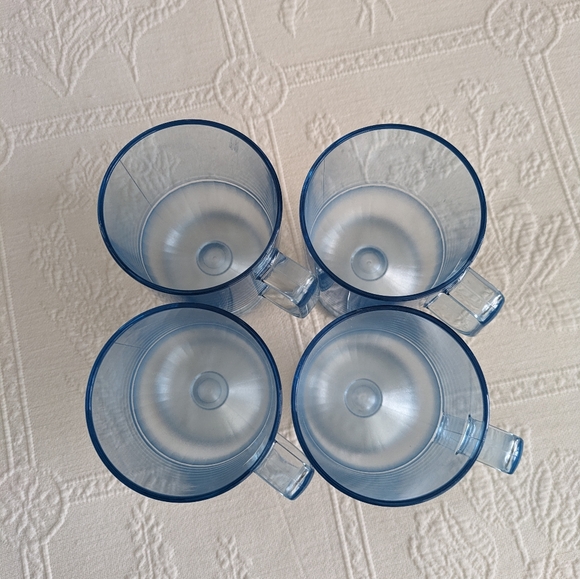 Vtg Rare Tupperware #1633 Preludio Blue Acrylic Serving Tray & 4 Stackab… - Picture 6 of 12